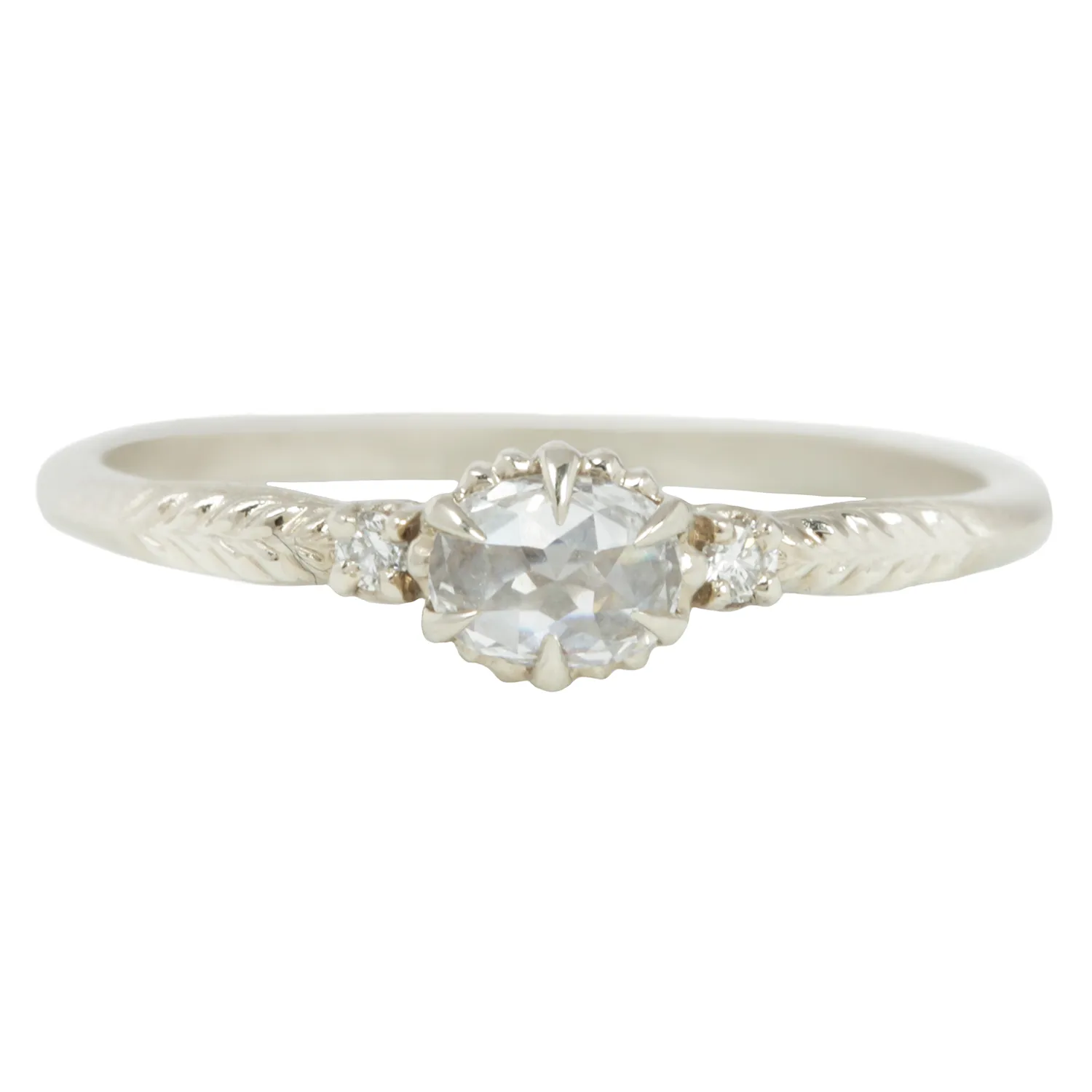 White Evergreen Diamond Cherie Ring
