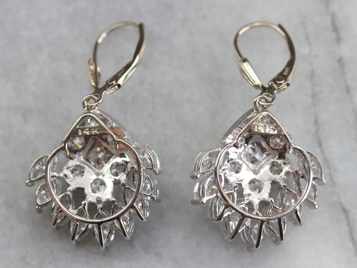 White Gold Diamond Chandler Earrings