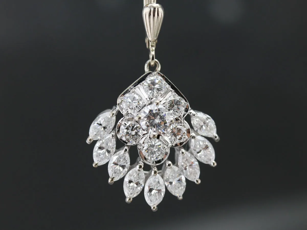 White Gold Diamond Chandler Earrings