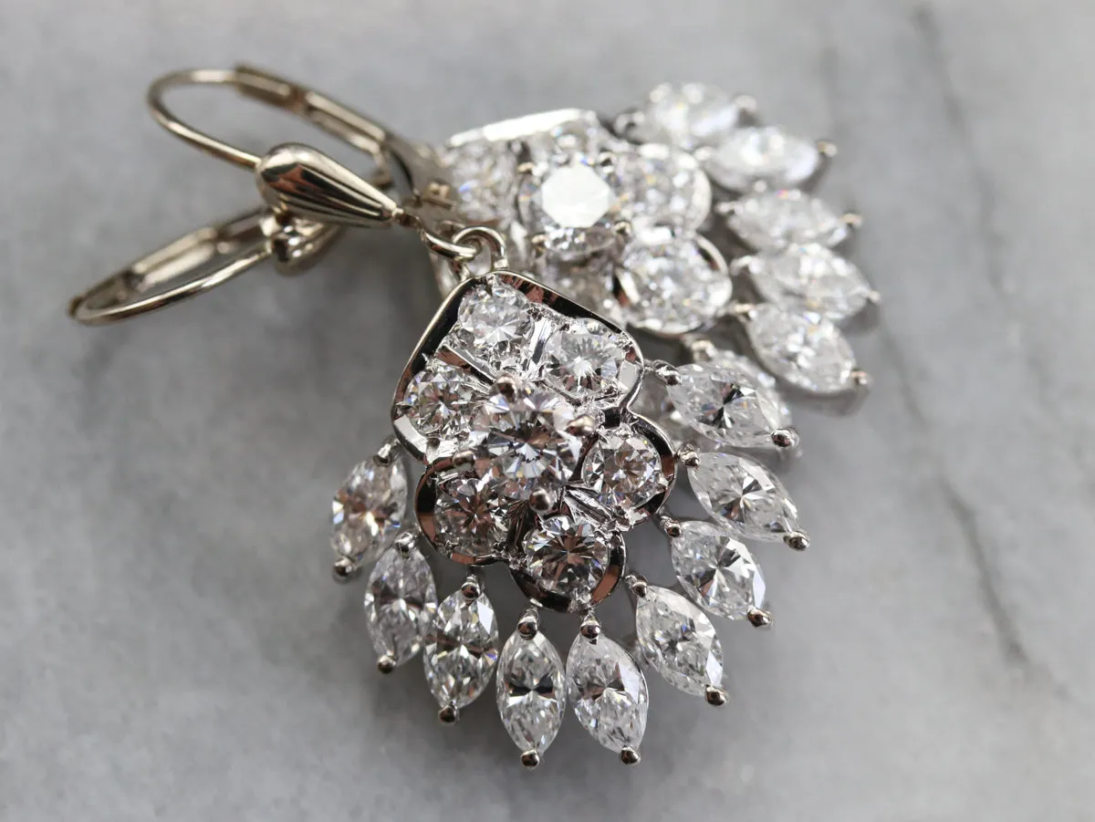 White Gold Diamond Chandler Earrings