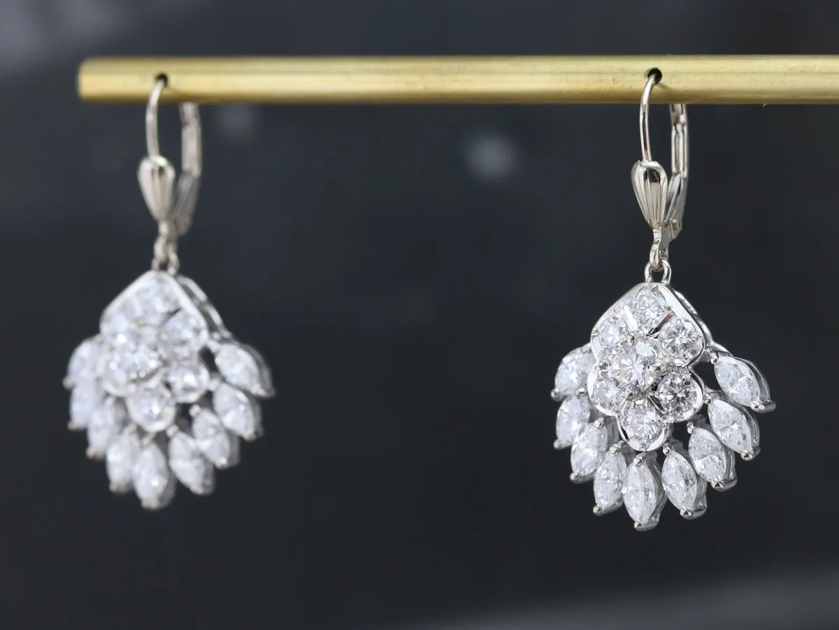White Gold Diamond Chandler Earrings