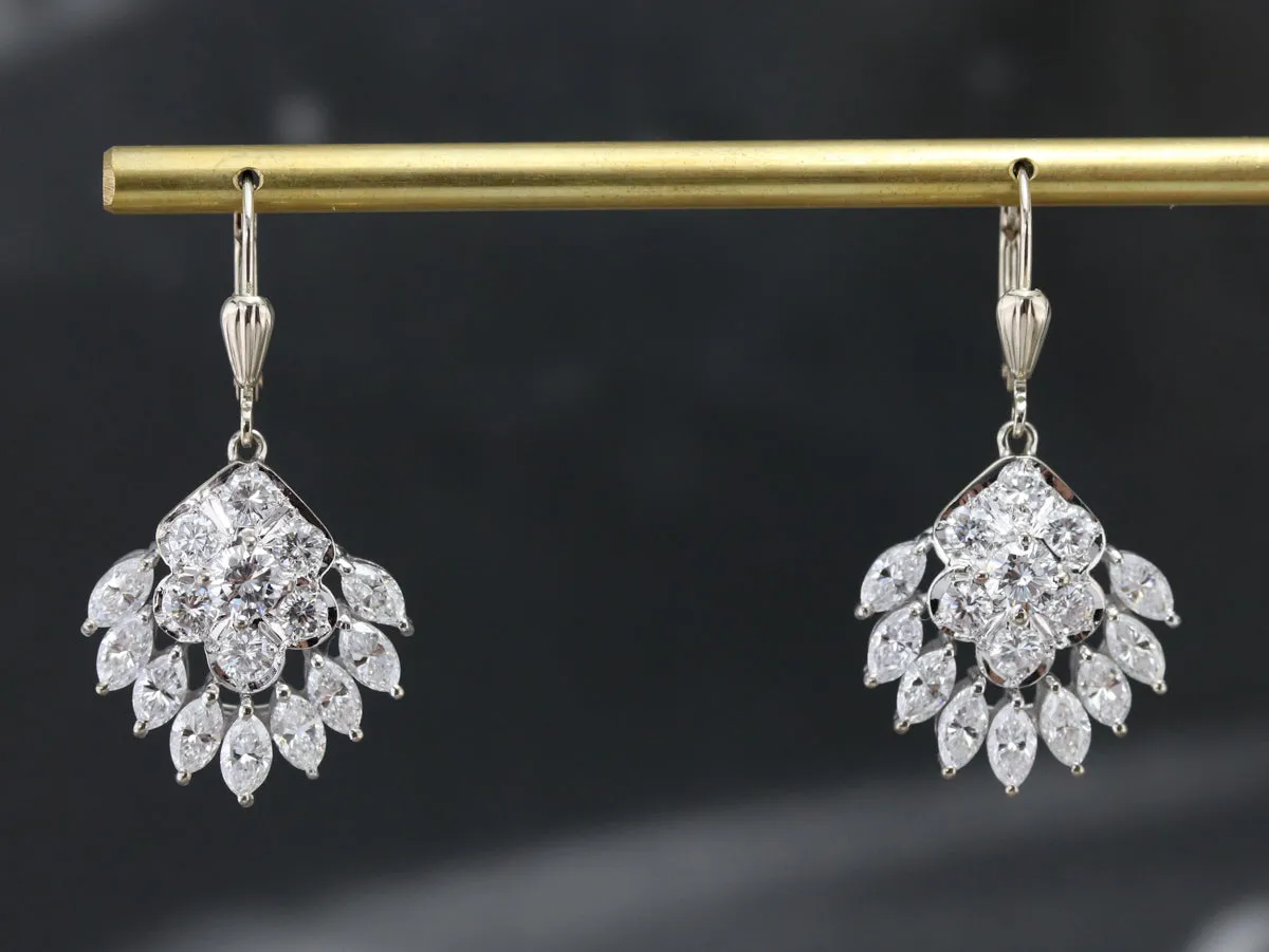 White Gold Diamond Chandler Earrings