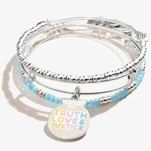 Wonder Woman? 'Truth', 'Love' & 'Justice' Bracelets, Set of 3