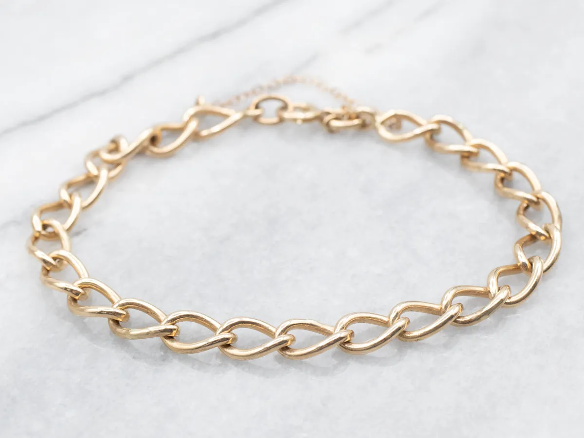 Yellow Gold Curb Link Bracelet